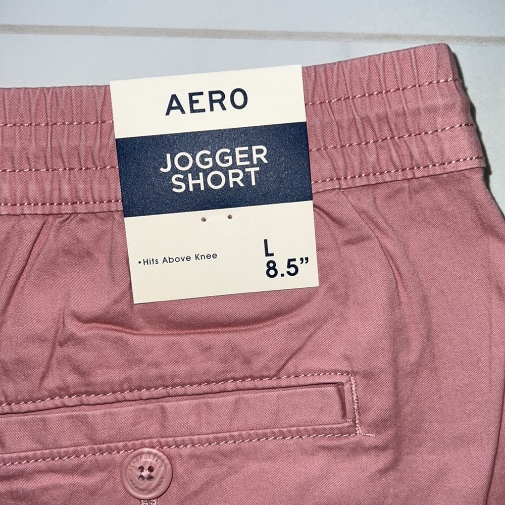 NWT Dark Pink Aeropostale Jogger Shorts Size L - Picture 6 of 6